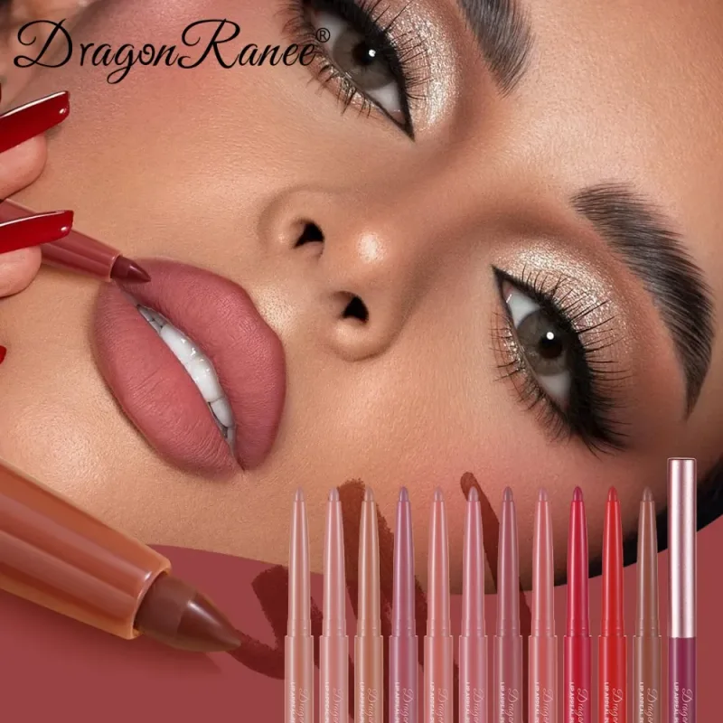 Shimmer Matte Crayon Lip Liner Pencil Waterproof Long Lasting Nude Bean Paste Red Lipstick Velvet Lip Contour Outline Makeup