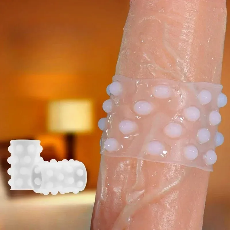 Anel peniano transparente, contas para estimulação do clitóris, correção de prepúcio, anéis penianos, atraso na ejaculação, ponto g, massagem, brinquedos sexuais para homens
