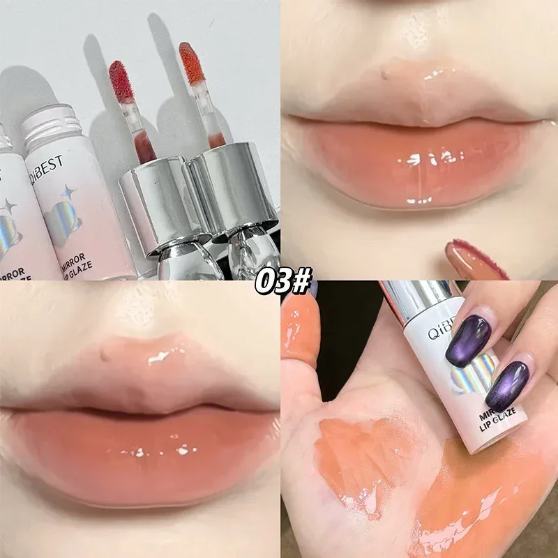 Liquid Lip Gloss Lipstick Glossy Finish High-Shine Lasting Moisturize Non-Stick Glassy Lip Glaze Makeup Lip Stain Pigment