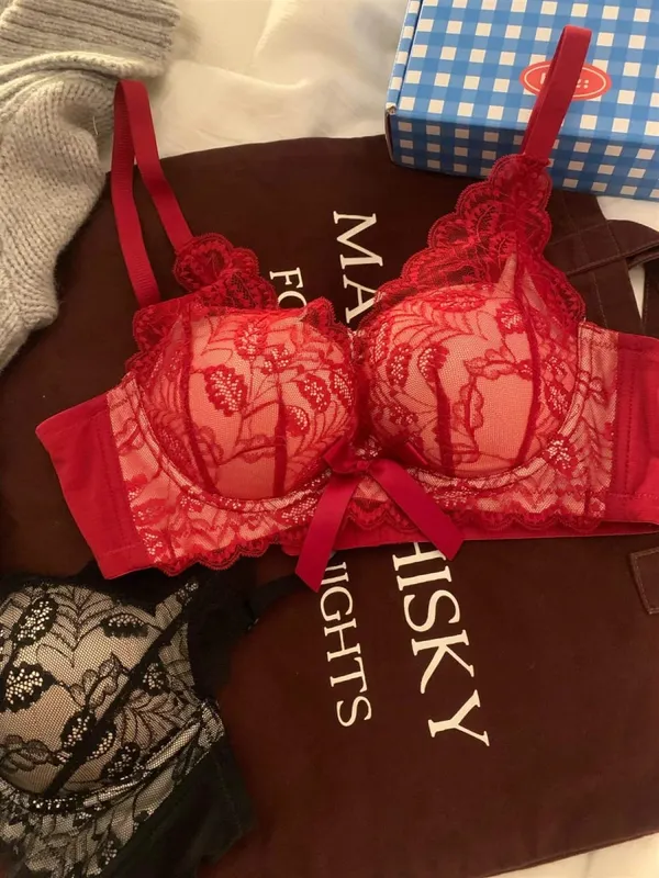 Venda quente sutiã de renda sem fio feminino pequeno busto grosso acolchoado push up elevador anti sag suporte lateral lingerie sexy 32-38 ab