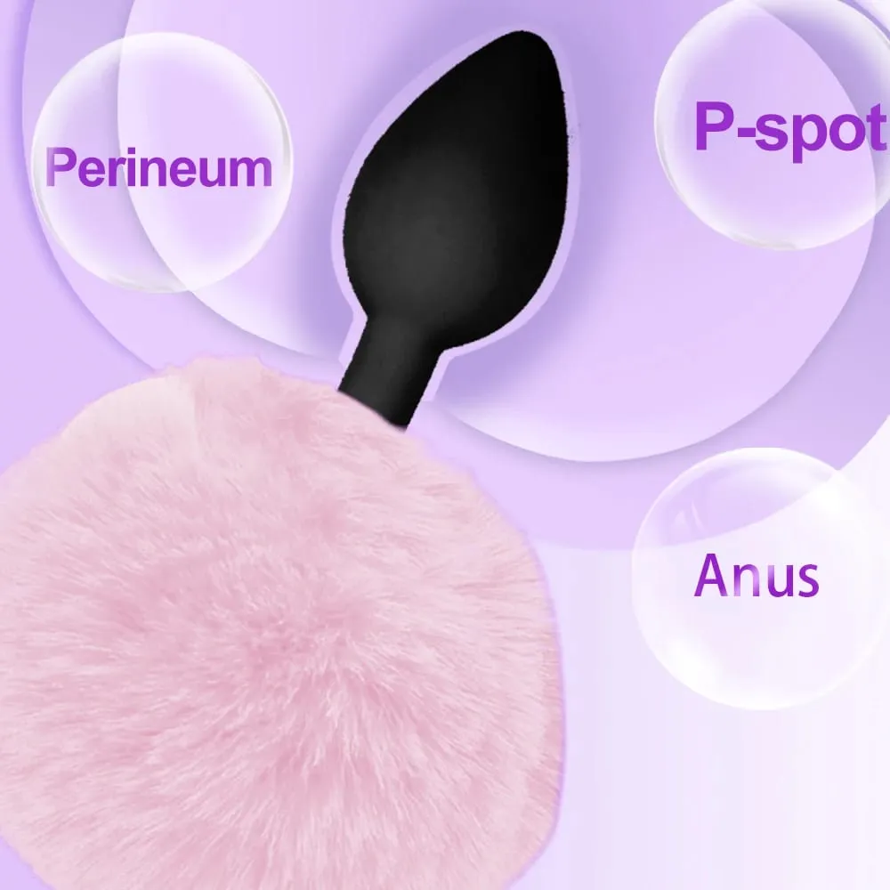 Anal plug coelho cauda bdsm role play silicone massageador de próstata butt plug silicone coelho cauda brinquedos sexuais para mulheres homens gay