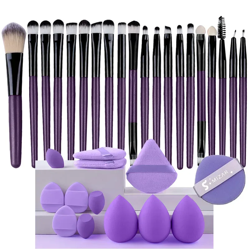 Conjunto de pincéis de maquiagem para os olhos, 20 peças, portátil, macio, ferramentas de beleza, base, sombra, delineador, multifuncional, iniciante