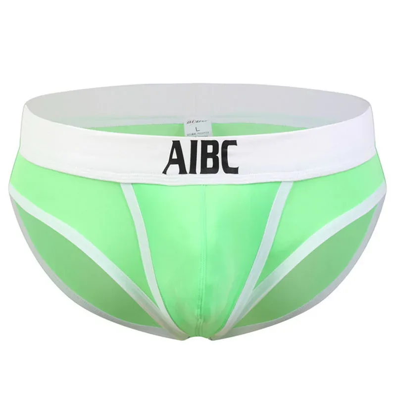 Ice Silk Underwear For Men Big Pouch Open Front Briefs Low Rise Underpants Gun Separation Breathable