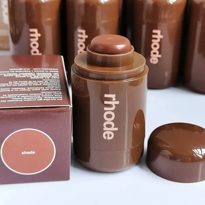 Bolso bronze vara creme contorno bronzer bálsamo bochecha blush creme rosto blush vara brilho labial maquiagem natural bálsamo inchado adesivos — image 10