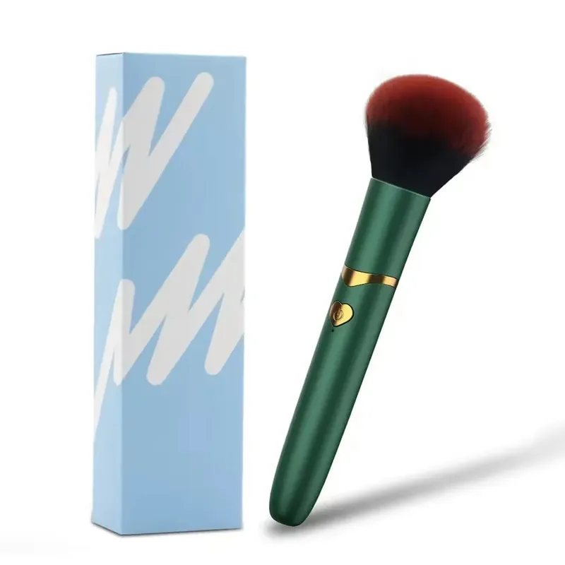 Caneta de maquiagem dupla cabeça vibrador escova macia pente feijão alta frequência micro vibração estimulação profunda g ponto orgasmo brinquedo sexo feminino