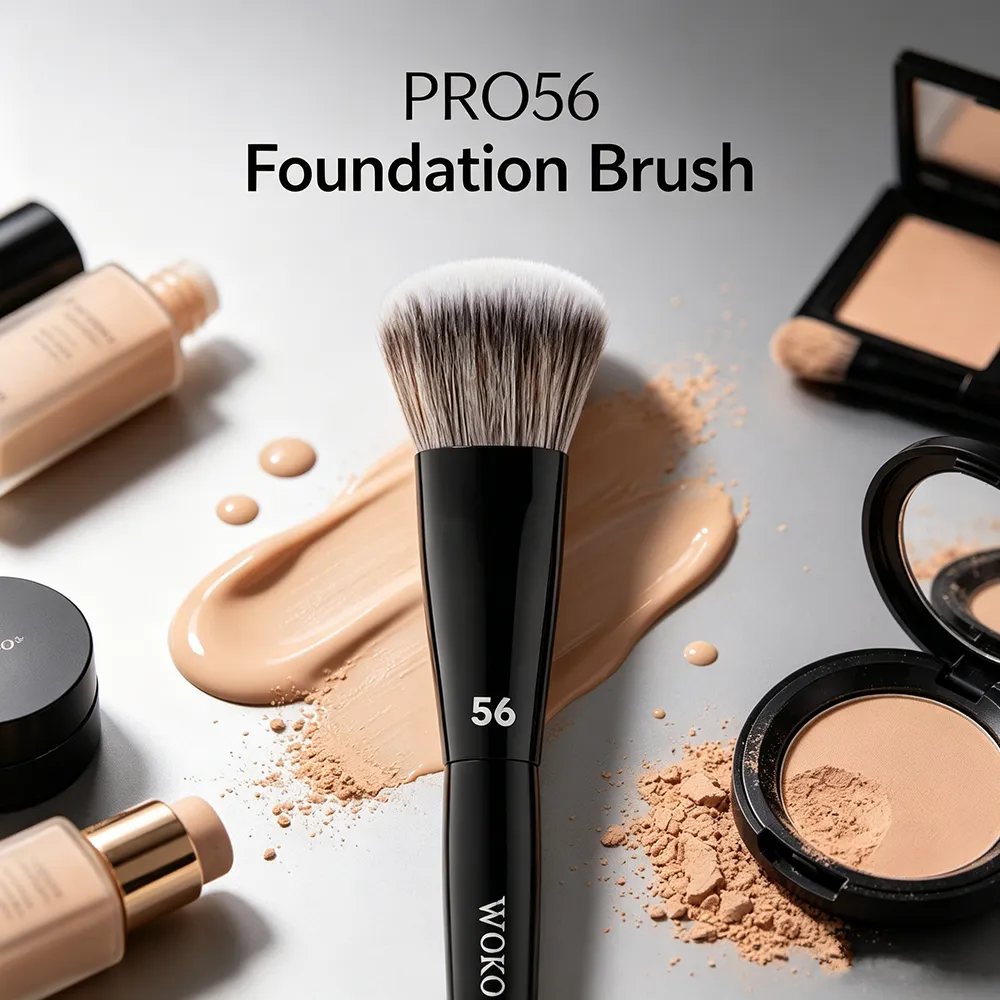PRO 56 Pincel de base para contorno do rosto, pincéis de maquiagem para base, líquidos, creme, blush, pó, ferramenta de maquiagem para mistura — image 1