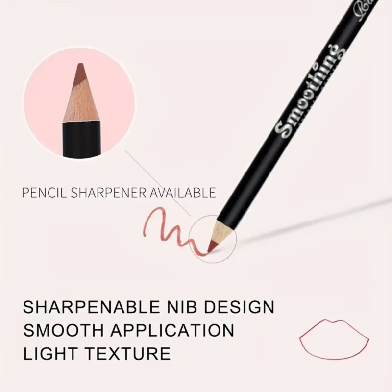 6-Color Waterproof Matte Lip Liner - Long-Lasting Non-Transfer Formula Matte Finish 6 Versatile Shades — image 4