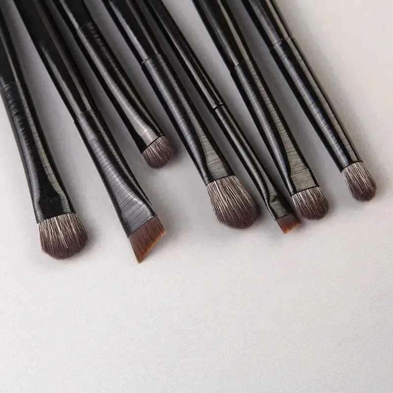 Conjunto de pincéis de maquiagem natural para os olhos, pincel para sombra, contorno de sobrancelha, delineador, olhos femininos, cosméticos, mistura de detalhes, ferramentas de maquiagem