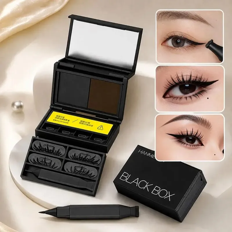 Conjunto de canetas para maquiagem de olhos, à prova d'água, resistente a manchas, portátil, carimbo de cílios inferiores, ferramentas de maquiagem de olhos ultrafinas de longa duração