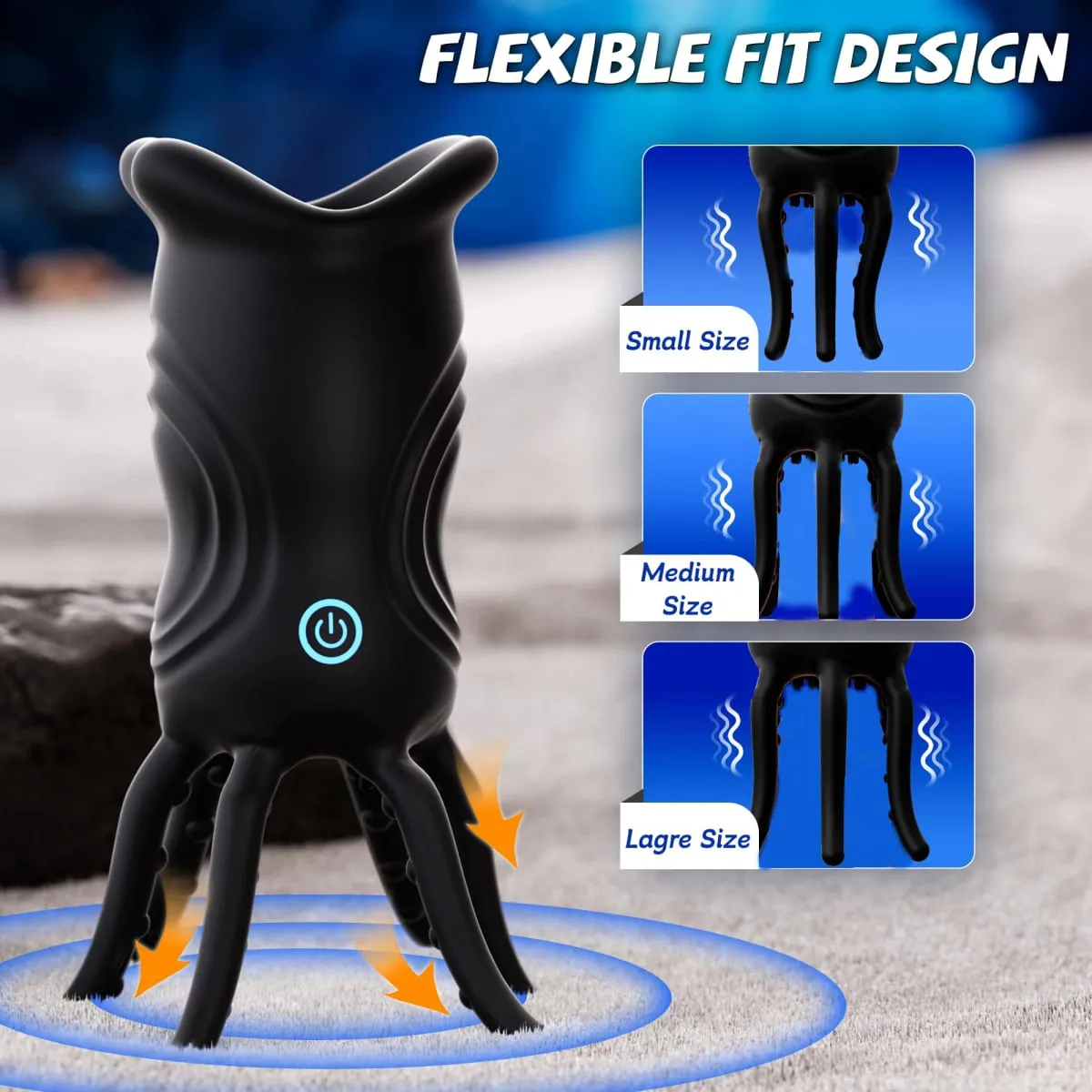 Pênis vibrador masculino masturbador realista lábios & tentáculo estimulação Stroker 360 ° Boquete pênis trainer brinquedo sexual para homem