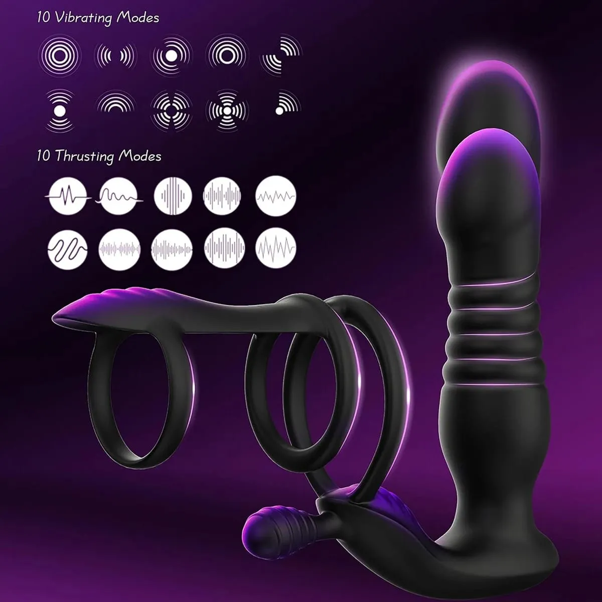 Controle remoto sem fio vibrador anal telescópico vibratório massageador de próstata homem cockring pênis adulto brinquedos sexuais butt plug brinquedo anal