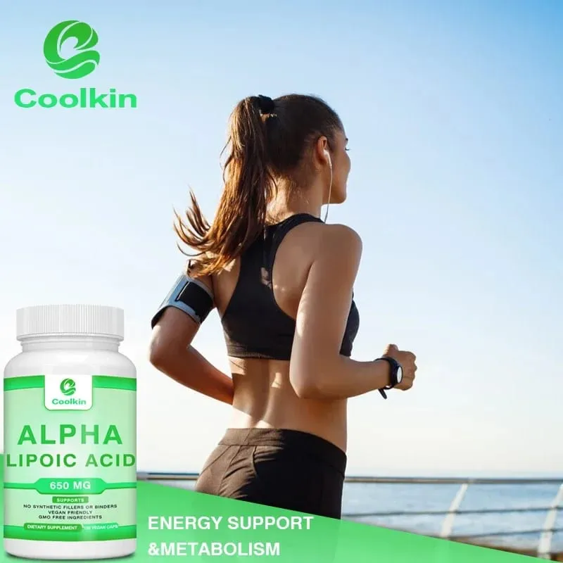 Ácido alfa lipóico - para a saúde dos nervos, circulação, função cerebral, cognição, suporte, suplemento nutricional antioxidante
