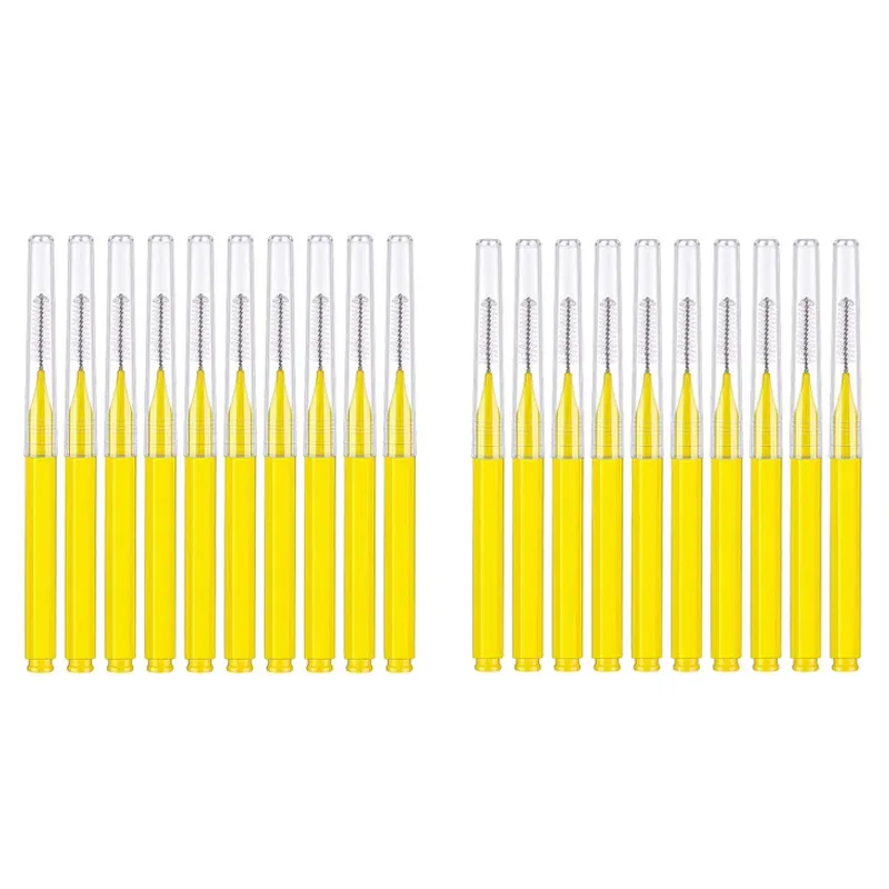 10/20 pçs escovas de sobrancelha mini escova de levantamento de sobrancelha descartável maquiagem cílios ferramenta dente escova interdental lash extensão suprimentos