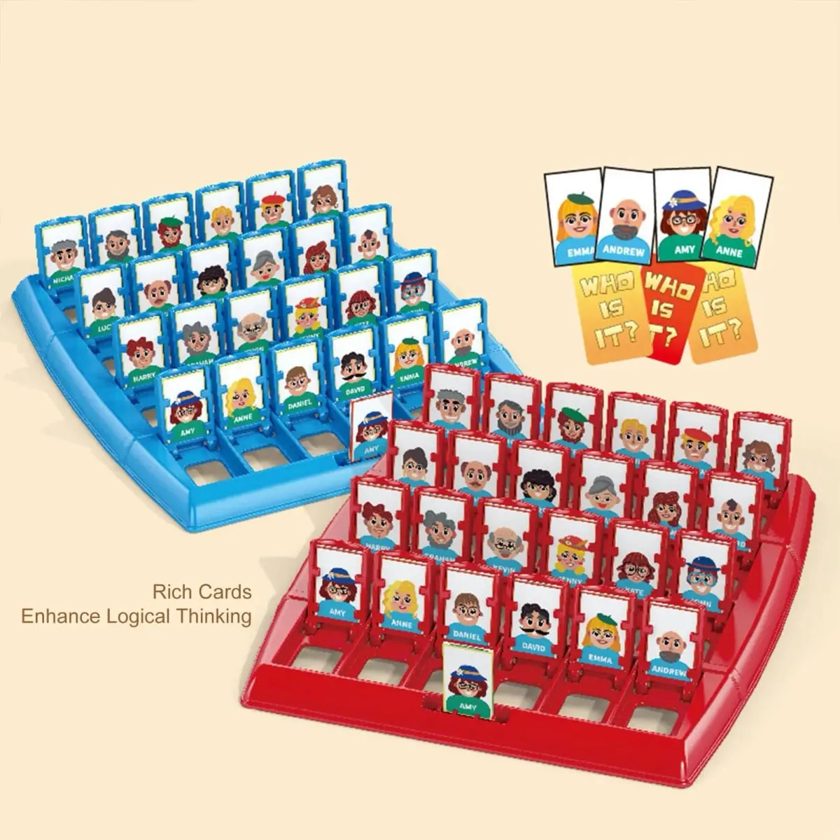 Adivinha quem eu sou jogo de tabuleiro festa jogo de tabuleiro interativo memória lógica brinquedo para reunião de família piquenique quebra-cabeça adivinha jogo de tabuleiro — image 5
