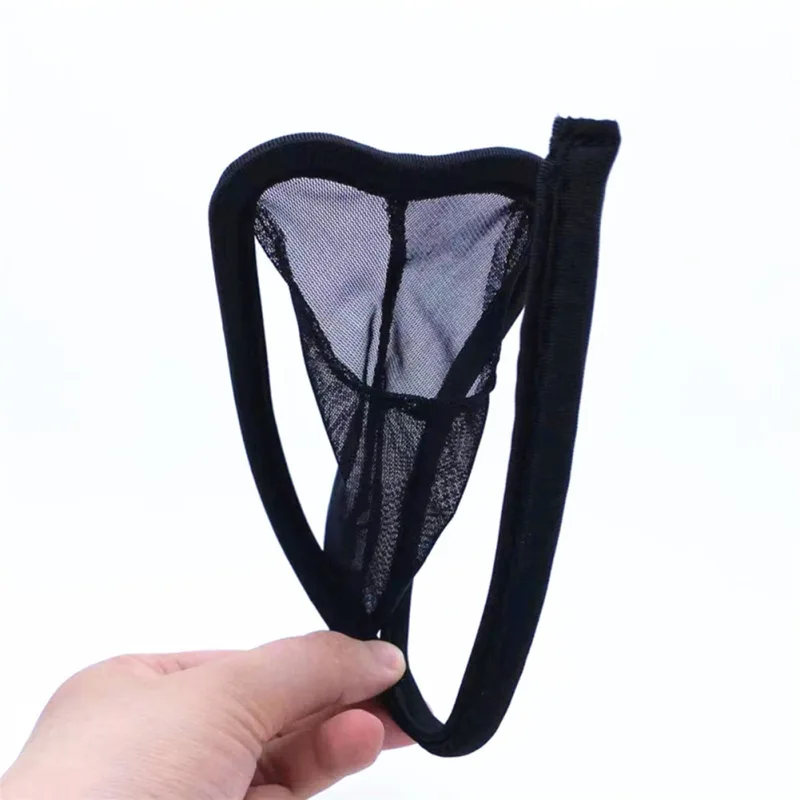 Confortável moda masculina breve c-string sólida tanga cueca cuecas de biquíni bulge bolsa lingerie confortável