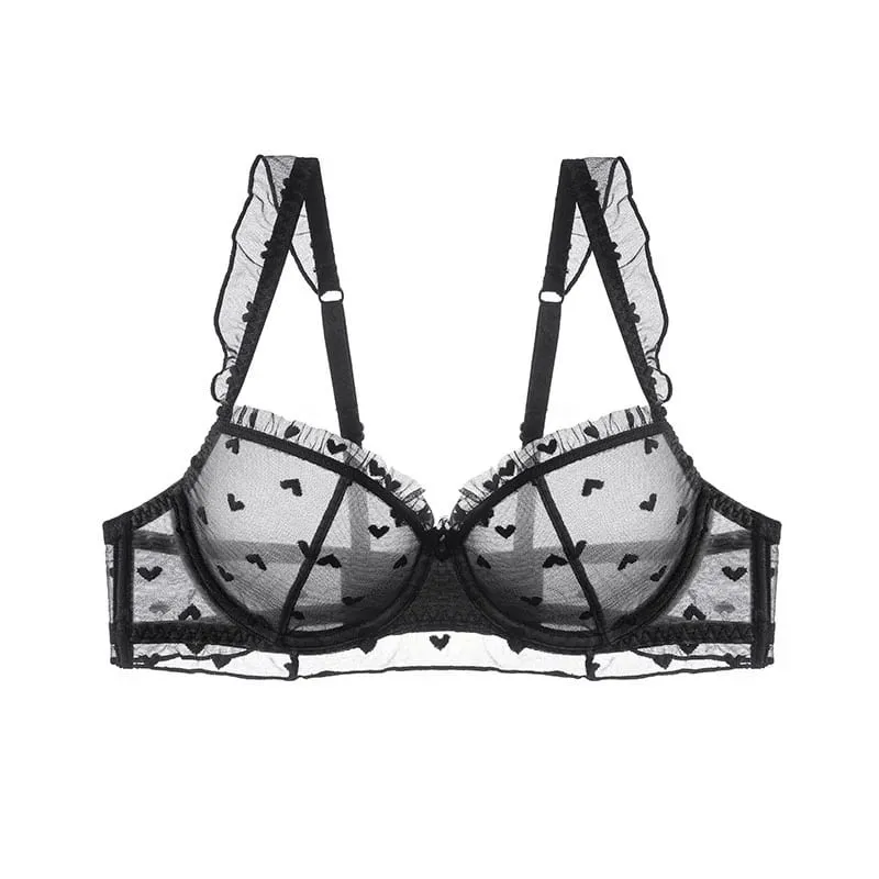 2025 verão minimizador sutiã ultra-fino sem fio sem esponja renda bralette puro sensual suporte grande busto puro conforto