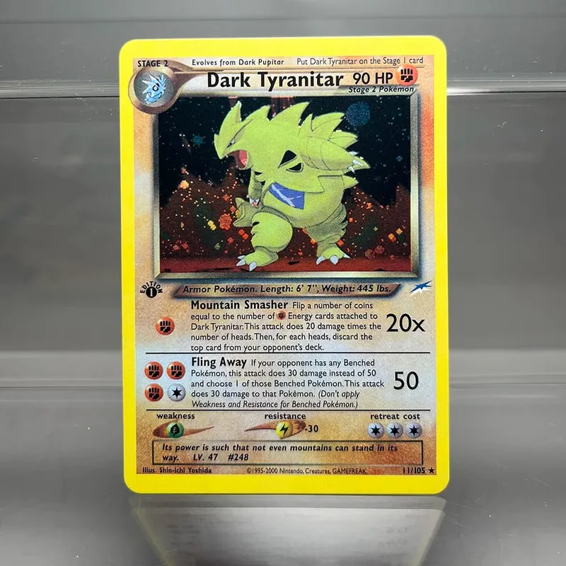 Neo destino charizard ptcg cartão de coleção única 1ª edição 1996 tyranitar gengar cartão pkm cartões proxy brinquedos presentes