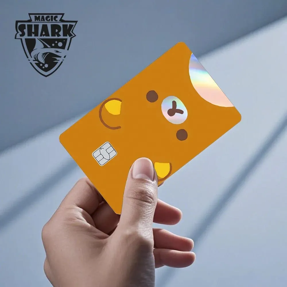 2026 New Cute Holographic Mouse Cat No Fade Laser Reflective Front Skin Cover Skin Sticker for Credit Card Debit Bank Card