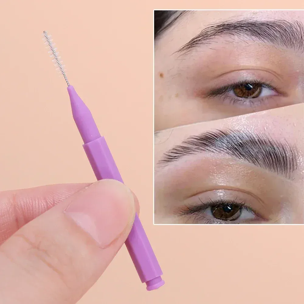 Portátil mini escovas de sobrancelha descartável cílios sobrancelha levantamento escova aplicadores lash extensão pente beleza maquiagem ferramentas