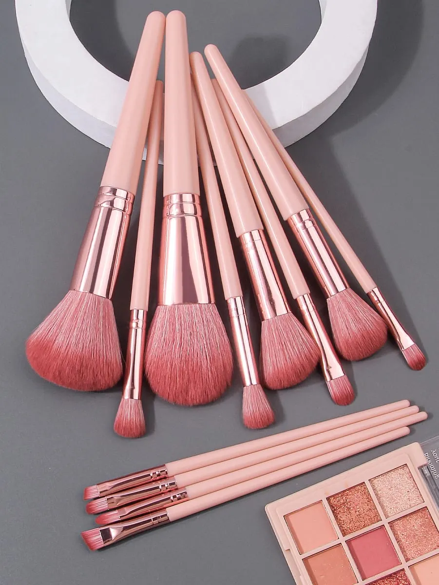 Portable Makeup Brushes 12pc Makeup Brush Set Synthetic Foundation Brush Powder Contour Eyeshadow Liner Blending Highlight