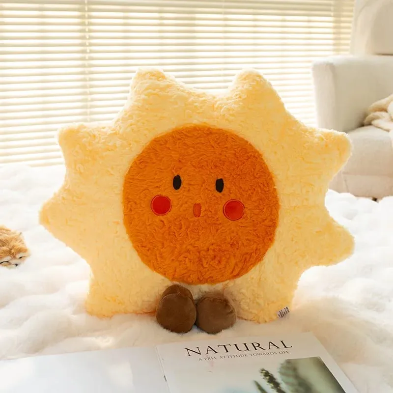 45cm bonito arco-íris nuvem sol lua estrela lance travesseiro almofada arco-íris brinquedo de pelúcia decoração do quarto boneca travesseiro sofá almofada — image 12