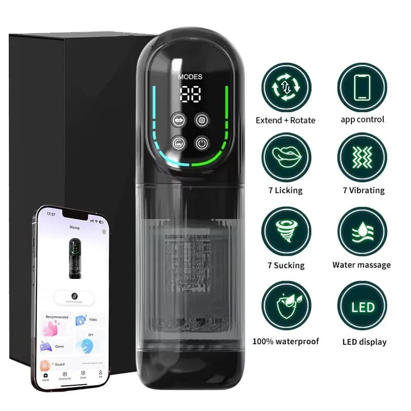 Empurrão automático rotativo masturbador masculino lambendo Stroker sucção boquete 100% bomba de pênis à prova d' água brinquedos sexuais adultos para homens