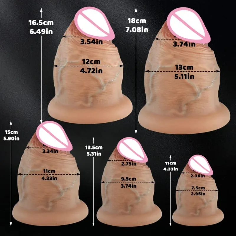 5 tamanhos de silicone vibradores butt plug grosso anal plug realista enorme grosso vibrador com ventosa adultos brinquedos sexuais para mulher homem