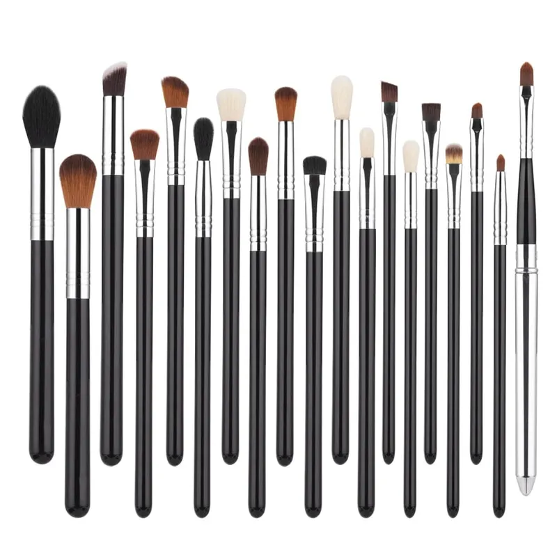 19pcs Full Eyeshadow Brushes Set Eye Brush Foundation Contour Concealer Cosmetic Makeup Brush With Bag
