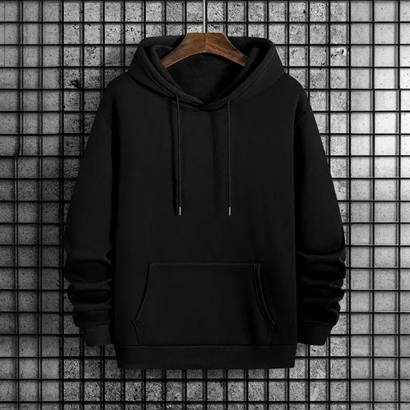 2025 outono/inverno nova chegada moletom com capuz masculino de alta qualidade cor sólida moletom masculino casa ao ar livre casual moda pulôver