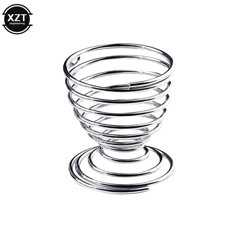 Suporte para ovos em espiral, 2 peças, copo de ovo cozido, cozinha, café da manhã, primavera, copo de ovo, ferramenta de cozinha, utensílio de cozinha