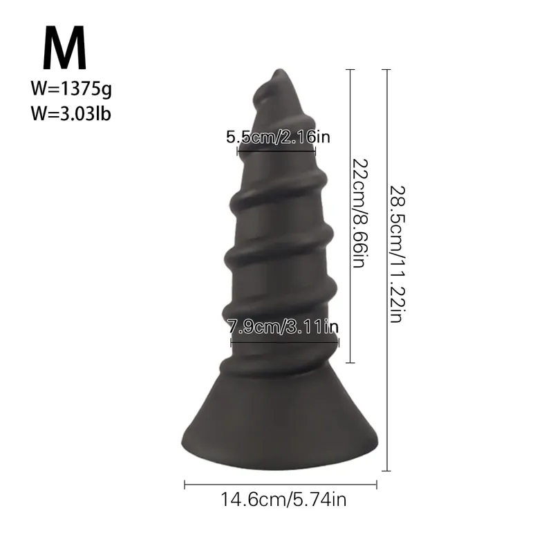 Enorme plugue anal treinamento anal dilatador grande vibrador bunda longo parafuso butt plug grande brinquedo sexual gay para mulheres homens massagem de próstata 18