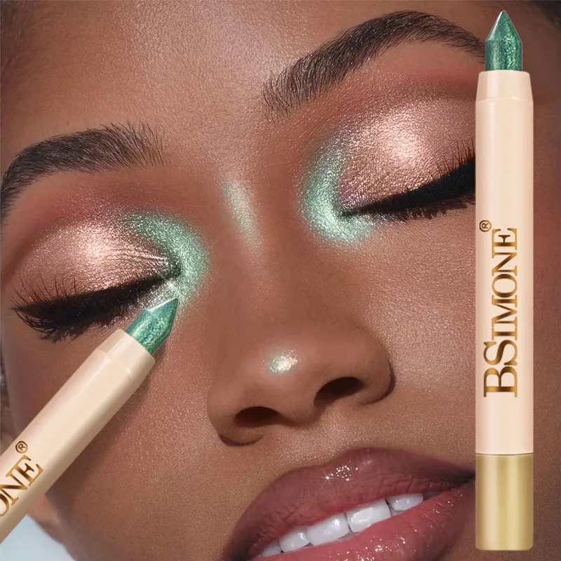 1PC Pearlescent Eyeshadow Sticks High Pigmented Eyeshadow Pencil Glitter Waterproof Long-Lasting Eye Makeup Non-Smudged — image 1