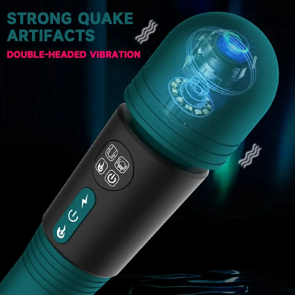 Double-Headed Women Vibrator AV Magic Wand G-Spot Vagina Nipple Stimulator Dildo Erotic Masturbator Massage Sex Toys for Couples