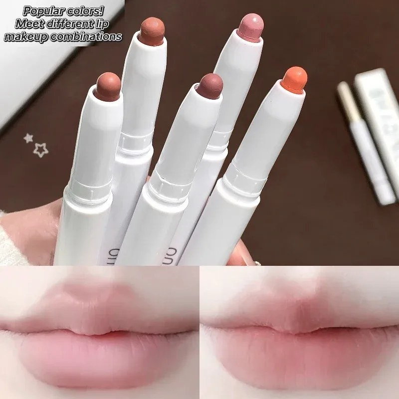 Lápis delineador labial fosco, à prova d'água, multiuso, suave, veludo, contorno labial, caneta modeladora, contorno labial rechonchudo, maquiagem duradoura