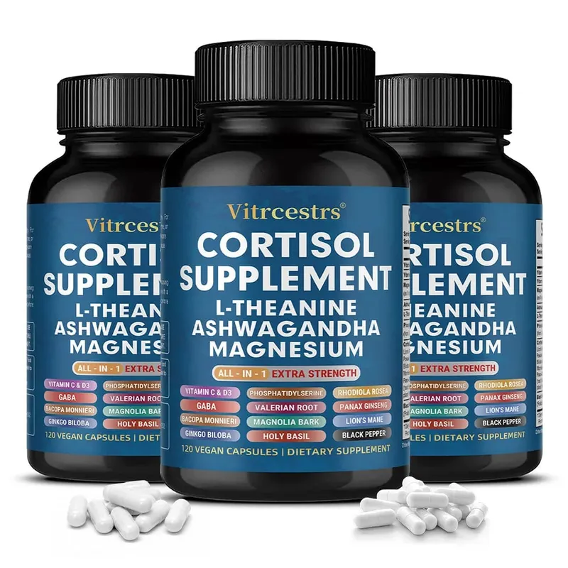 Cápsulas de complexo de cortisol com Ashwagandha L-teanina e magnésio estabilizam o humor, apoiam o relaxamento, a calma e o bem-estar diário — image 8