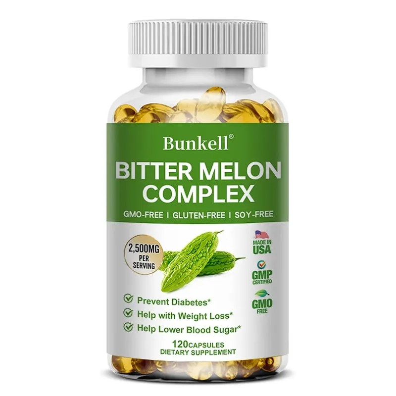 Organic Bitter Melon Extract Capsules - Supports Weight Management and Blood Sugar Balance Detoxification Skin Beauty