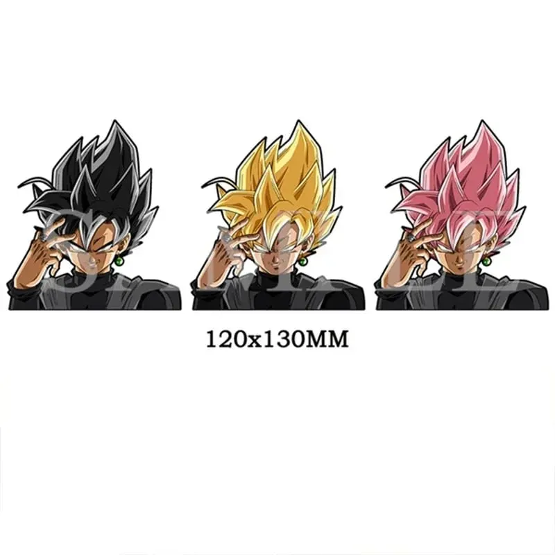 Anime 3D Lenticular Adesivo Goku Vegeta Decalques à prova d'água para carro, geladeira, skate, etc. — image 9