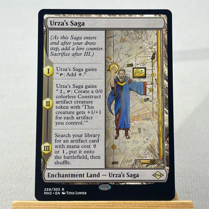 MH2 HOLO7-Ⅰ03 Cartões Tcg Alemão Núcleo Negro Ragavan Ágil Saga de Urza Buscar Terras Áridas Mesa os Cofres da Cabal