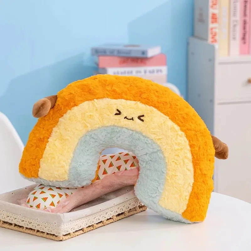 لطيف الكرتون قوس قزح سحابة وسادة Kawaii وسادة محشوة لينة ملء المنزل مكتب سيارة وسادة نوم مسند الظهر هدايا جيدة — image 7