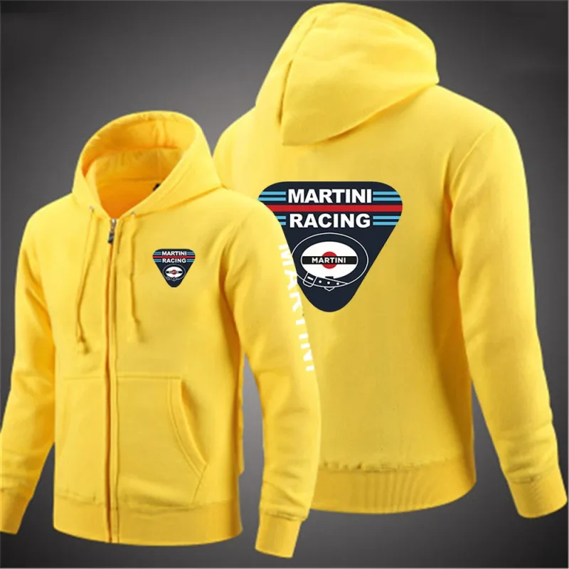 Martini Racing 2024 Men's Fashion Hoodies Spring And Autumn Solid Color Zipper Pullover Comfort Harajuku Top Sweatshirts