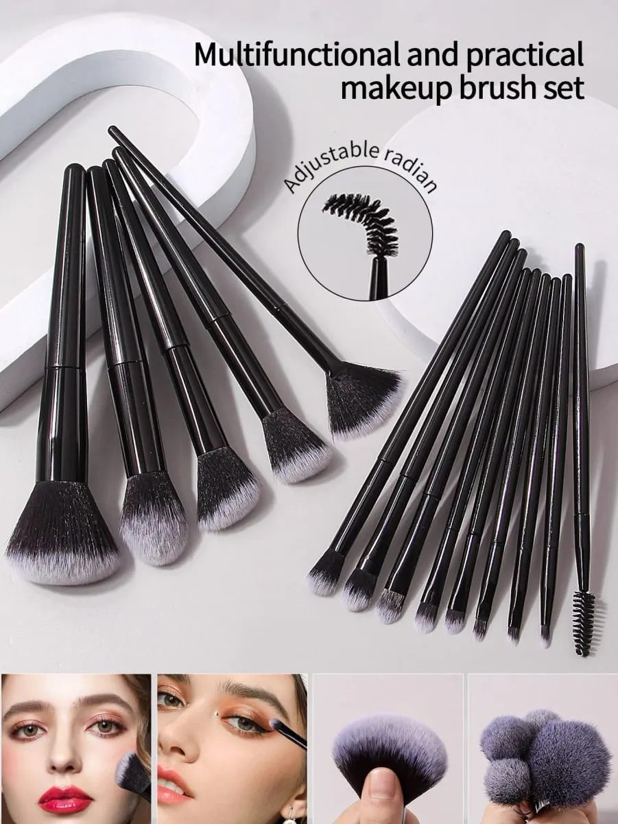 27/14/9/1PCS Professional Makeup Brush Set 14 Brushes Makeup Sponge Powder Puff Makeup Bag Eyebrow Razor Cleaning Tools