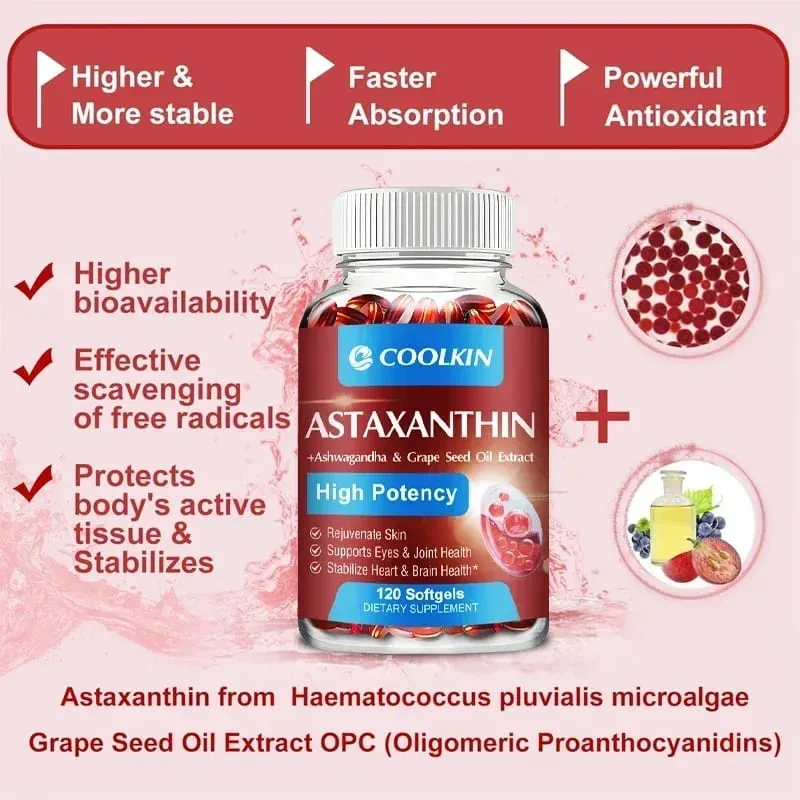 Astaxanthin - Promotes Cardiovascular Health Speeds Up Metabolism Supports Eye Joint and Skin Health — image 6