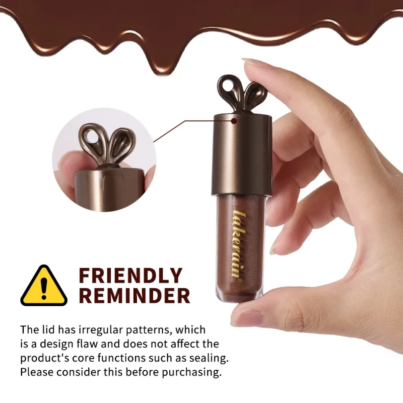 Lakerain Chocolate Coelho Lip Gloss Hidratação de Longa Duração Efeito Espelho Hidratante Suave Não Pegajoso Lippy Bunny Batom