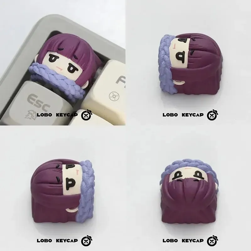 Anime Frieden Theme Series Single Keycap Personalized Resin Fern Cartoon Character Model Toy Mechanical Keyboard Esc Decor Gifts
