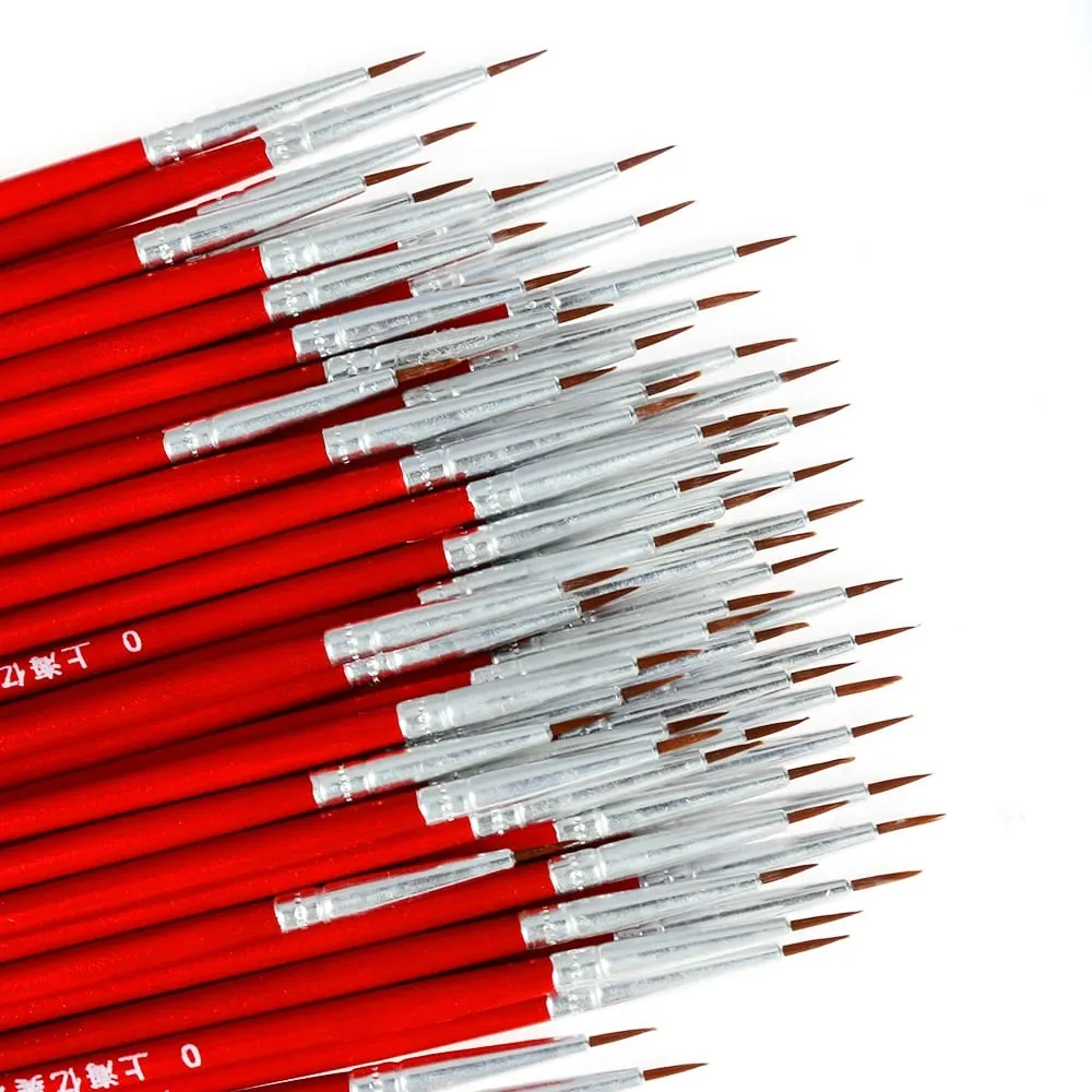 10 pçs fino pintado à mão fina gancho linha caneta desenho arte caneta escova de náilon maquiagem delineador caneta detalhe escova cosméticos arte suprimentos
