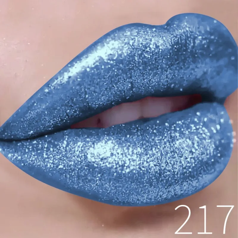 Batom líquido metálico com glitter, brilho labial de longa duração, à prova d'água, pérola brilhante, alta pigmentação, maquiagem coreana, presentes, 1 peça