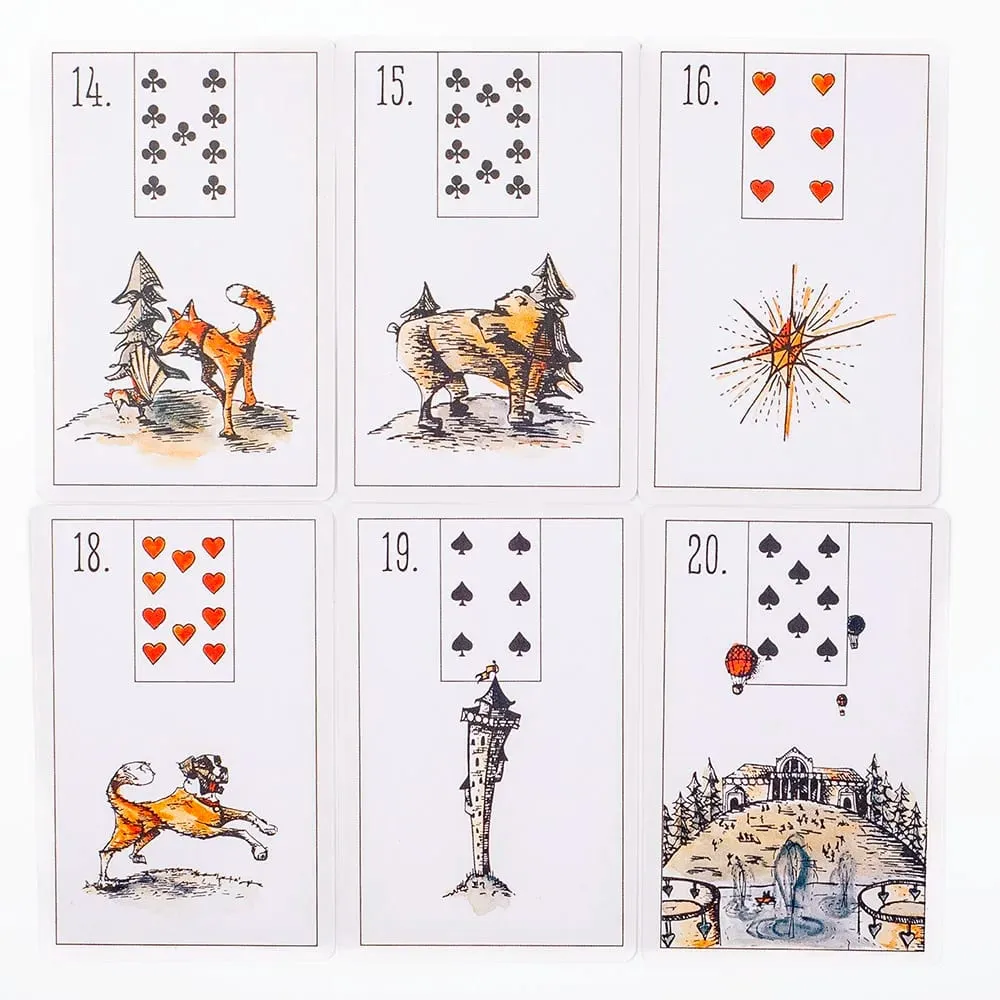 Maybe Lenormand 52 Cards Deck 9.7*6.3CM English Visions For Beginners Divination Edition Deck Board Playing Games
