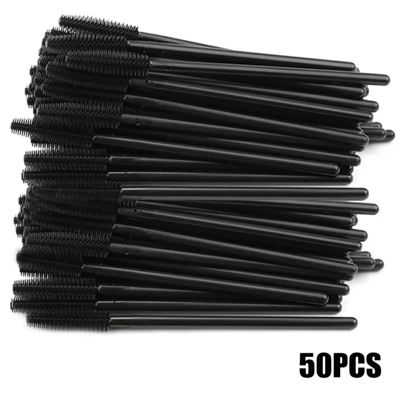 50/100pcs Eyelash Brush Silicone Eyelashes Brushes Mascara Wands Applicators For Woman Lash Eyebrows Cosmetic Makeup Tool