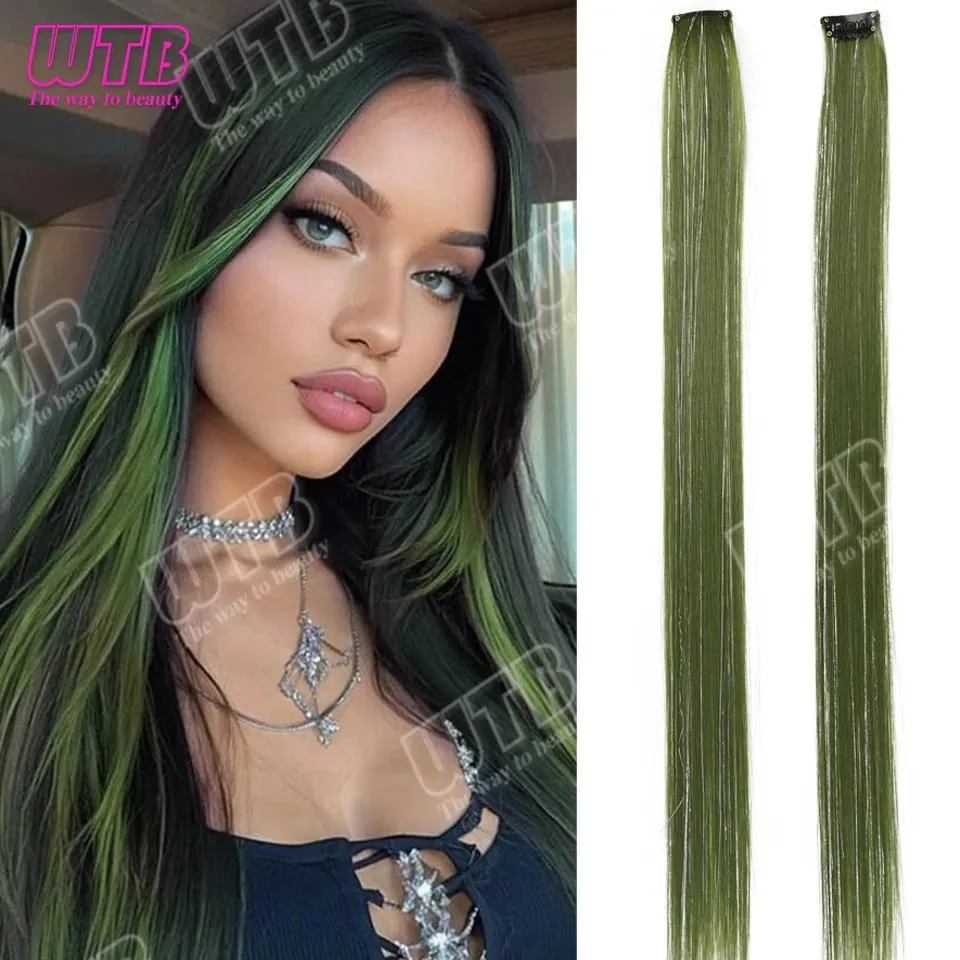 60 ซม.วิกผมสังเคราะห์ BB คลิปสไตล์สีต่อผมด้วยลวดเลเซอร์เหมาะสำหรับหญิงสาวสวมใส่ในวันหยุดและงานปาร์ตี้