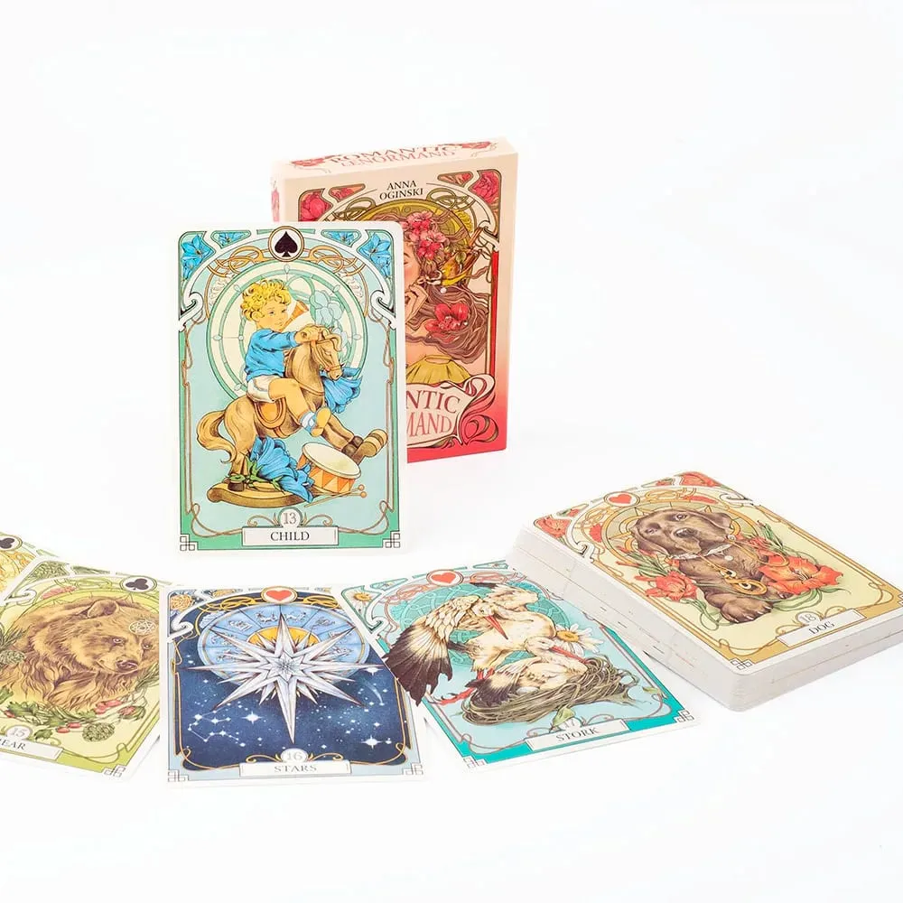 37Pcs Cards Romatic Lenormand Tarot Deck Full English Version Oracles Deck For Girl Board Games 10.2*7.2Cm — image 2